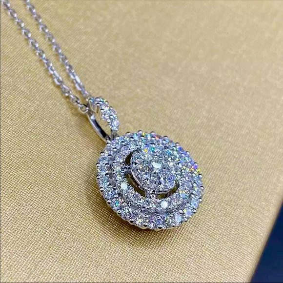 Jewelry - 💙Sterling Silver Round Pendant Necklace